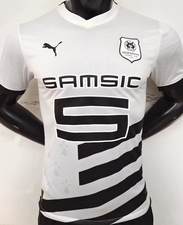 2023/24 Rennais Away White Player Version Soccer Jersey