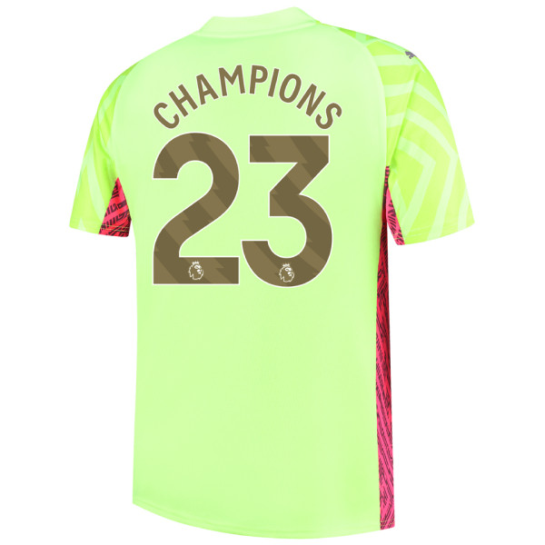 CHAMPIONS #23 Man City Goalkeeper Soccer Jersey 2023/24 (金色字体)
