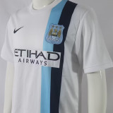 2013/14 Man City Away White Retro Soccer Jersey