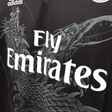 RONALDO # 7 RM Black Dragon Retro Long Sleeve Jersey 2014/15 (Have All Patch) (2014+10) 全套章 ★★