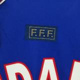 ZIDANE #10 France Home Blue Retro Soccer Jersey 1998 (右胸带小字)