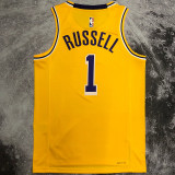 2023 Lakers RUSSELL #1 Yellow NBA Jerseys 热压