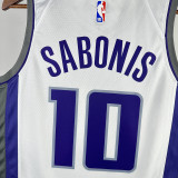 2023/24 Kings SABONIS #10 White NBA Jerseys 热压