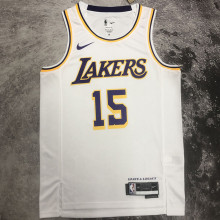 2023/24 Lakers REAVES #15 White NBA Jerseys 热压