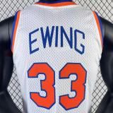 1991/92 NY Knicks EWING #33 White Retro NBA Jerseys 热压