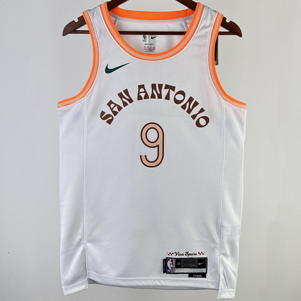 2023/24 Spurs PARKER #9 White City Edition NBA Jerseys