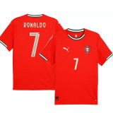 RONALDO #7 Portugal Home Red Fans Jersey 2025/26