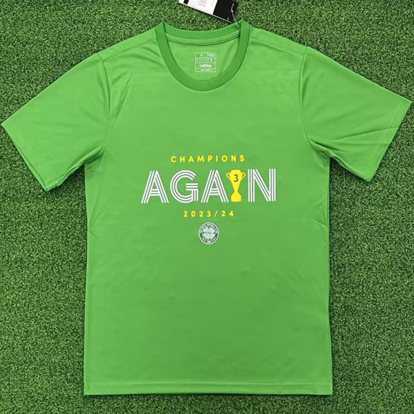 CHAMPIONS 2023/24 Celtic Green Cotton Jersey