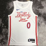 76ers MAXEY #0 White City Edition NBA Jerseys