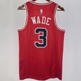 2023/24 Bulls WADE #3 Red NBA Jerseys 热压