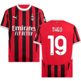 THEO #19 AC Milan 1:1 Quality Home Fans Soccer Jersey 2024/25 意甲字体