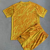 2024/25 France Yellow Goalkeeper Kids Soccer Jersey