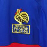ZIDANE #10 France Home Blue Retro Soccer Jersey 1998 (右胸带小字)