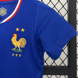 2024/25 France Home Blue Kids Soccer Jersey
