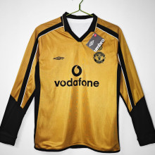 2001/02 M Utd 100th Centenary Long Sleeve Retro Soccer Jersey