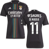 2023/24 Benfica Away Black Player Version Soccer Jersey