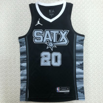 Spurs GINOBILI #20 Black NBA Jerseys