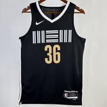 2023/24 Grizzlies SMART #36 Black City Edition NBA Jerseys Hot Pressed