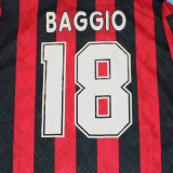 1995/96 AC Milan Home Red Black Retro Soccer Jersey