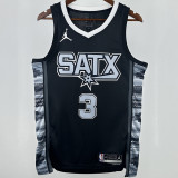 2023/24 Spurs PAUL #3 Black NBA Jerseys