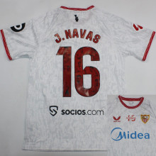 J. NAVAS # 16 Sevilla FC Home White Fans Soccer Jersey 2024/25 全广告 切图