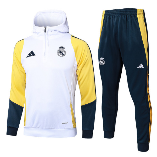 2024/25 RM White Hoody Zipper Jacket Tracksuit