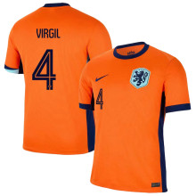 VIRGIL #4 NL Home Orange Fans Soccer Jersey 2024/25