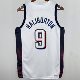 2025 Team USA HALIBURTON #9 White NBA Jerseys