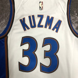 Wizards KUZMA #33 White Retro NBA Jerseys