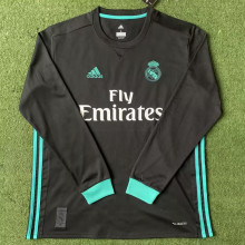 2017/18 RM Away Black Retro Long Sleeve Soccer Jersey