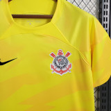 2023/24 Corinthians Yellow Goalkeeper Soccer Jersey