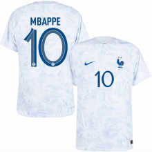 MBAPPE #10 France 1:1 Away White Fans Jersey 2022/23