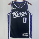 2023/24 Kings MONK #0 Black NBA Jerseys 热压