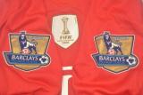 2007-08 M Utd Home Red Long Sleeve Retro Jersey League Version联赛版