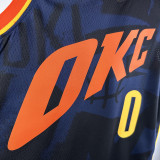 2023/24 KC Thunder WESTBROOK #0 Black City Edition NBA Jerseys