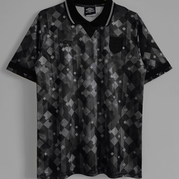 1990 England Black Special Version Retro Soccer Jersey(Have umbro 有茵宝)