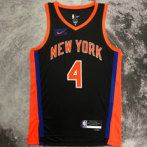 2023 NY Knicks ROSE #4 Black City Edition NBA Jerseys