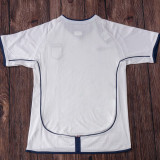 2002 England Home White Retro Soccer Jersey