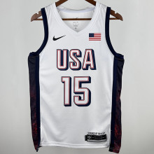 2025 Team USA BOOKER #15 White NBA Jerseys