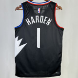 2023/24 Clippers HARDEN #1 Black NBA Jerseys