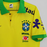 2023 Brazil Yellow Polo Short Jersey