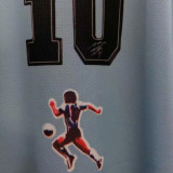Maradona #10 Argentina Home Retro Soccer Jersey 2001有名有号 ★★