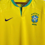 NEYMAR JR #10 Brazil Home 1:1 Yellow Fans Jersey 2022/23