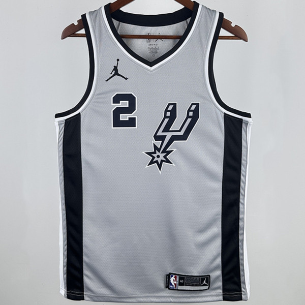 2021 Spurs LEONARD #2 Grey NBA Jerseys