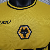 2024/25 Wolves Home Yellow Player Version Soccer Jersey