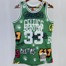 1985/86 Celtics BIRD #33 Green Retro NBA Jerseys 热压