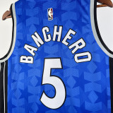 2023/24 Magic BANCHERO #5 Royal Blue Retro NBA Jerseys 热压