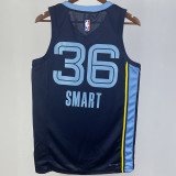 2023/24 Grizzlies SMART #36 Dark Blue NBA Jerseys Hot Pressed