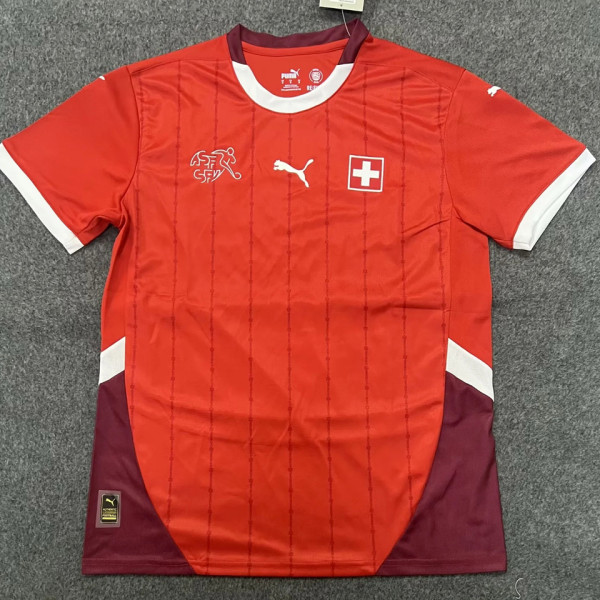 2024/25 Swizerland Home Red Fans Soccer Jersey