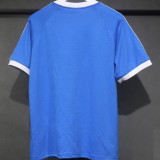 2024 Italy Blue Cotton Retro Style T-shirt